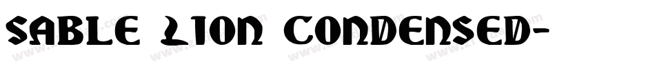 Sable Lion Condensed字体转换